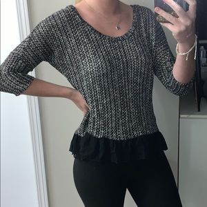 Knit Ruffle blouse
